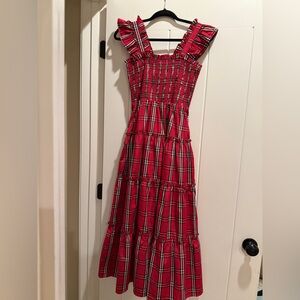 J Marie Red Plaid Maxi Dress